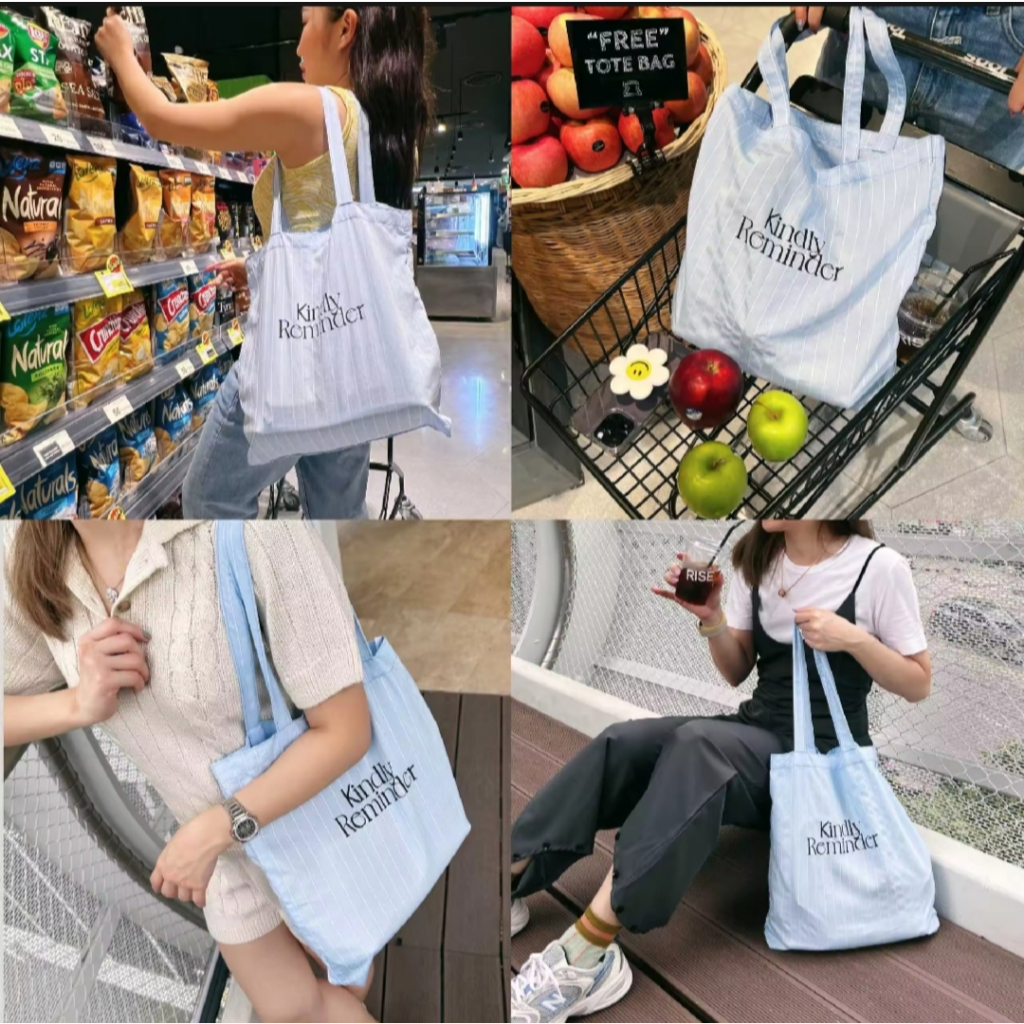 Kindly Reminder Tote Bag  กระเป๋าผ้าไ