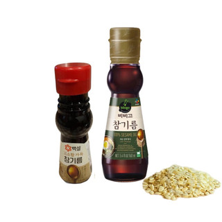 น้ำมันงา ธรรมชาติ เกาหลี Sesame Oil  ทำจากน้ำมันงาคั่วเกาหลีพรีเมี่ยม 100%110ml