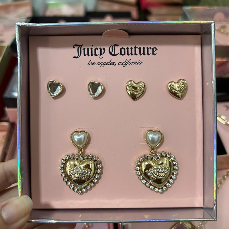 ต่างหู แบรนด์ Juicy couture เซทงานกล่อง ของแท้