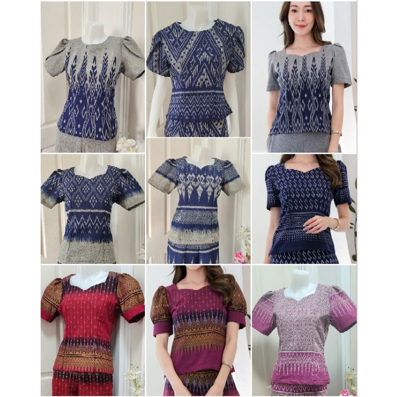 เสื้อผ้าไทย เสื้อผ้าฝ้ายลายไทย เฉพาะเสื้อ เสื้อไทย
