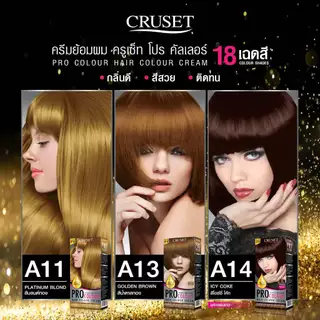 ใหม่ครูเซ็ท ครีมย้อมผม โปร คัลเลอร์ 100 มล. Cruset PRO Colour Hair Colour Cream 100 ml. สีย้อมผมครูเซ็ท