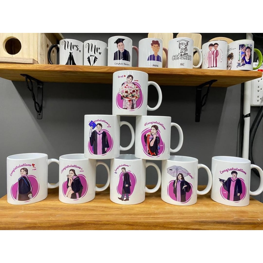 แก้วมัค แก้วสกรีนชื่อได้ (งานตามสั่ง ส่งรูปมาทำได้ ) ของขวัญวันเกิด งานแต่ง ของชำร่วย แก้วที่ระลึก