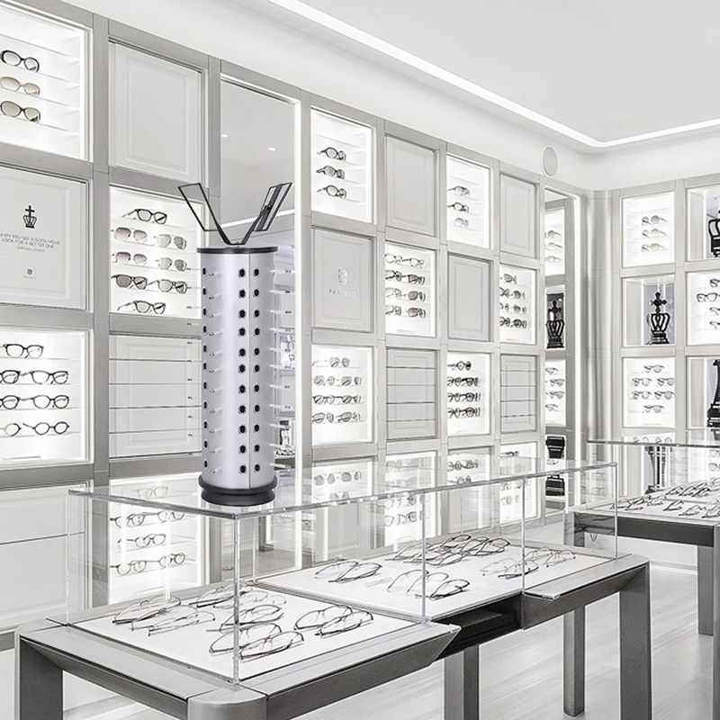 ที่หนีบแว่นกันแดดหมุนได้พร้อมแว่นกันแดดกระจกแบบหมุนได้ชั้นโชว์แว่นตา36คู่สำหรับเก็บแว่นตาแบบอิสระ - รูปที่ 2