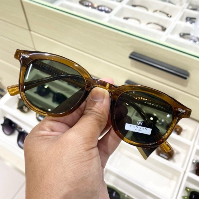 แว่นกันแดด สไตล์วินเทจ สุดฮิต  เเบรนด์ canaan แท้สั่งตรงจากโรงงาน กัน UV400 สามารถนำกรอบเปลี่ยนเลนส์สายตาได้