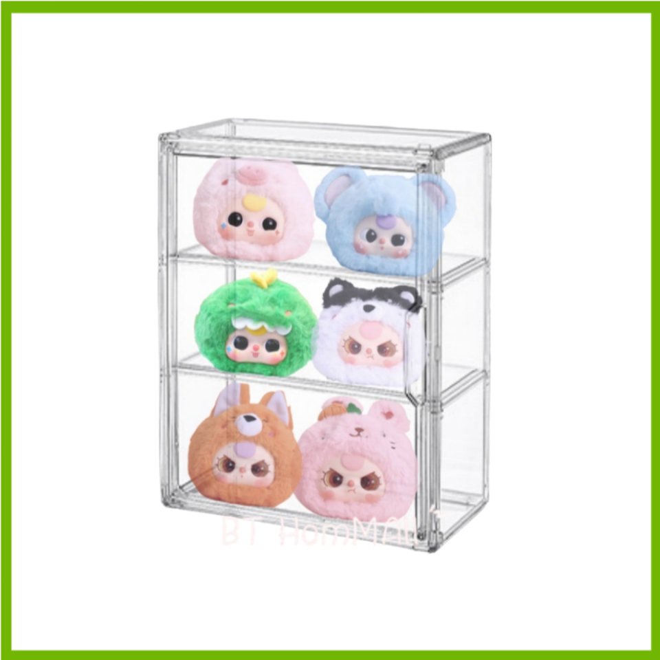 กล่องอะคริลิคใส่โมเดล กล่องใส่โมเดลติดผนัง กล่องใส่โมเดล labubu popmart BabyThree