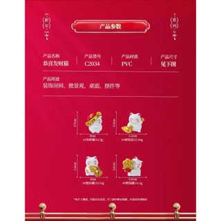 E85 *ราคาชุด* แมวนำโชค ตุ๊กตาจิ๋ว ตุ๊กตาบอนไซทำจากเรซิ่นตกแต่งสวนรูปสัตว์น่ารักสุดสร้างสรรค์ของตกแต่งโต๊ะขนา E