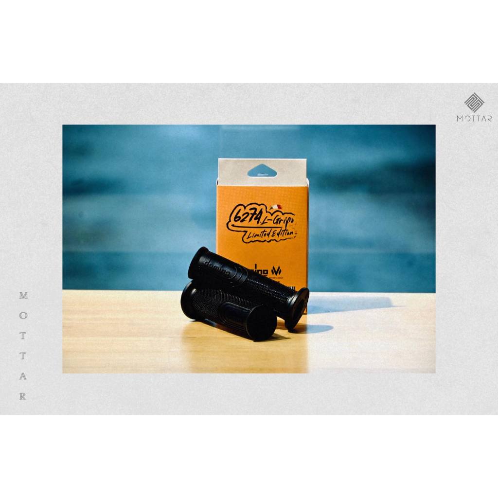 ปลอกแฮนด์ Domino สีดำ ปลายเปิด Limited Edition
