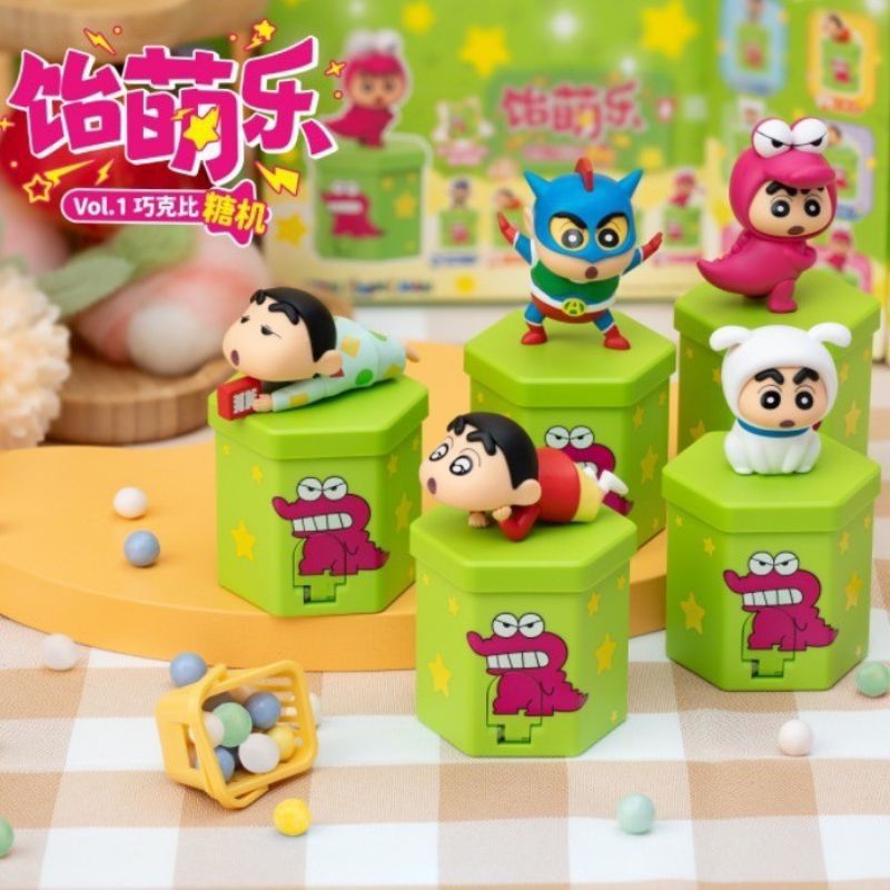 [ใช้โค้ด30%แฟชั่นได้] พร้อมส่ง กล่องสุ่มโมเดล Crayon Shinchan กล่องใส่ลูกอม ชุดคอสเพลย์ ของชินจัง ลิขสิทธิ์แท้100%