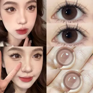 [0~-8.00] MILL CREEK คอนแทคเลนส์สี เลนส์บิ๊กอายน่ารัก สีน้ำตาล Glossy 14.5mm 12 เดือน คอนแทคเลนส์
