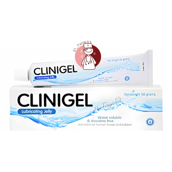 CLINIGEL เจลหล่อลื่น สูตรน้ำ 50กรัม Lubricating Jelly 50g. คลินิเจล