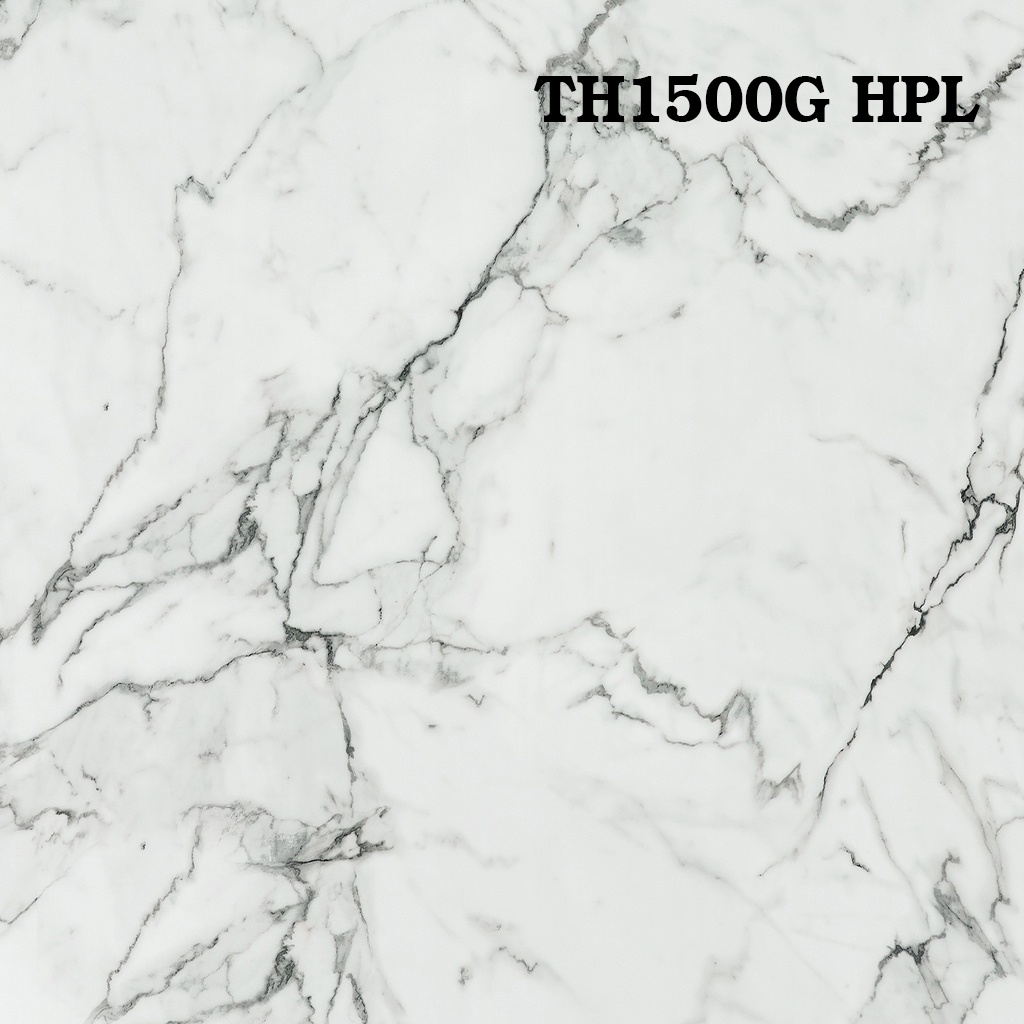 แผ่นลามิเผนตติด ลายหินอ่อน เงา TH1500G HPL ใช้ติดโต๊ะ ผนัง เฟอร์นิเจอร์ ขนาด 240 x 120 ซม. หนา 0.7 ม