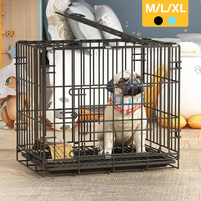 กรงหมาพับได้ Dog cage กรงสุนัข/กรงแมว/กรงกระต่าย【แถมถาดฟรี】