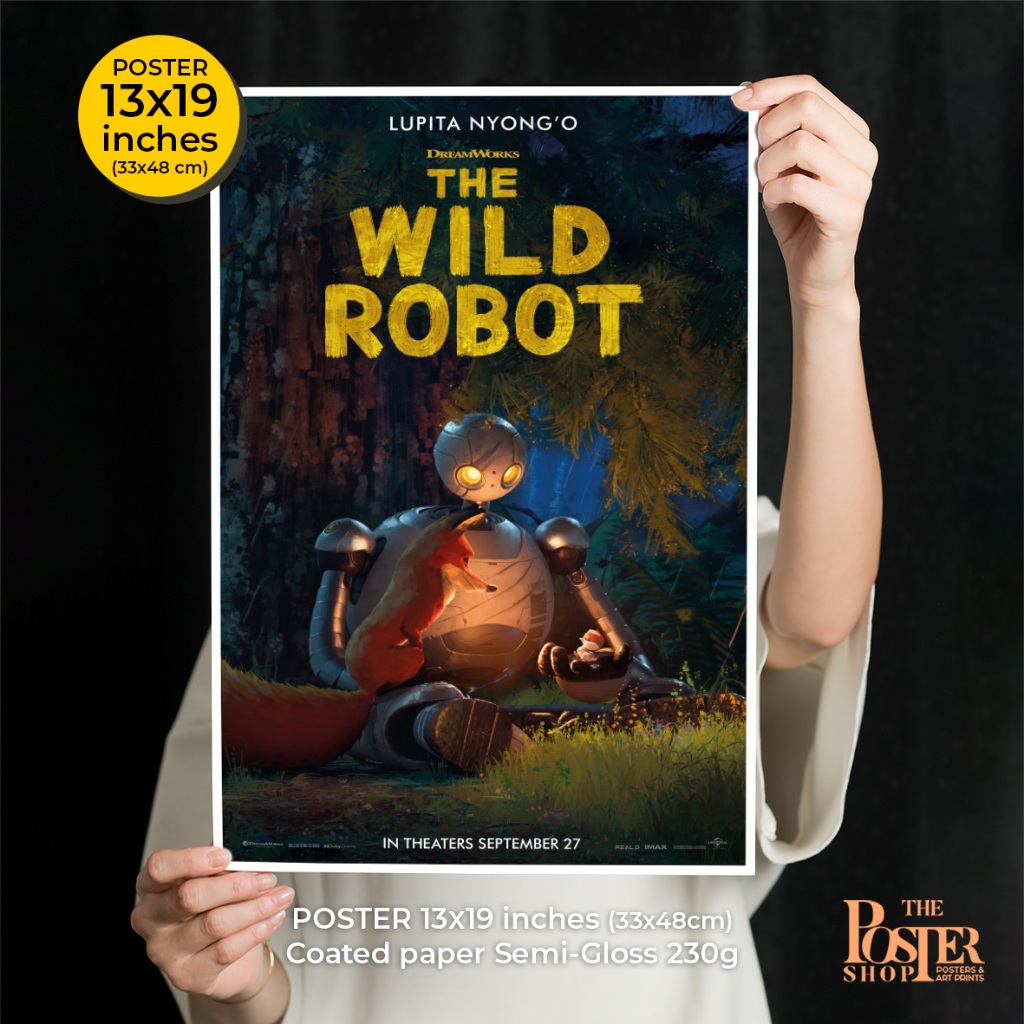 The Wide Robot Poster โปสเตอร์ภาพยนต์ หุ่นยนต์ผจญภัยในป่ากว้าง ขนาด 33x48 cm (ไม่มีกรอบรูป)