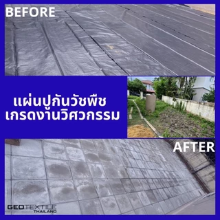 Geotextile TWP50 แผ่นกันวัชพืช กันหญ้า (มีหลายขนาด) เกรดวิศวกรรม ระบายน้ำได้ กันดินทรุด สำหรับสวนหิน