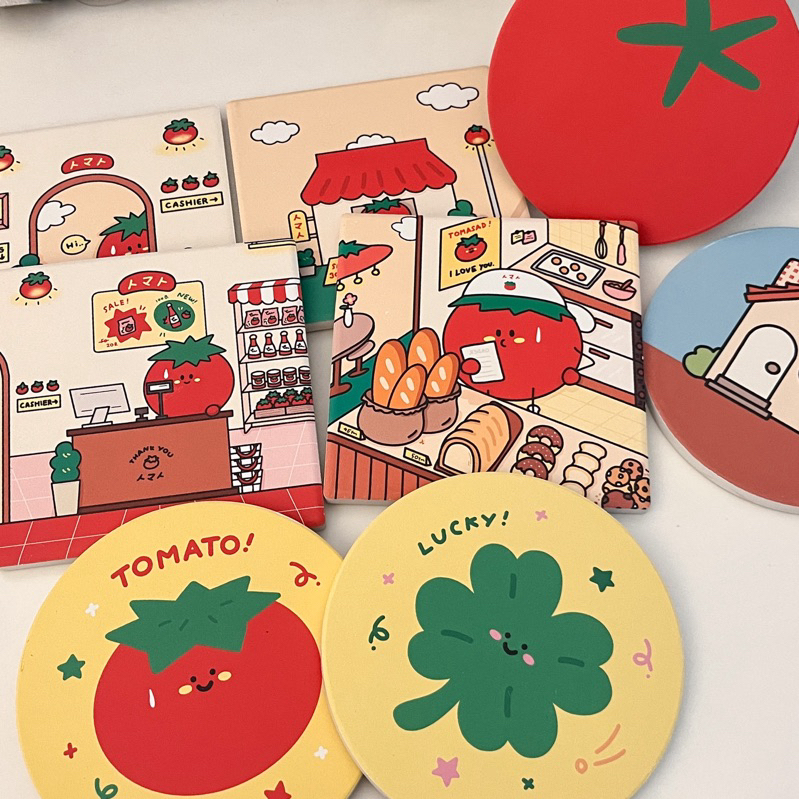 มีลายใหม่ แผ่นหินรองแก้วซับน้ำ COASTERS มีทั้งหมด 14 ลาย โปรดอ่านรายละเอียดก่อนสั่งนะคะ