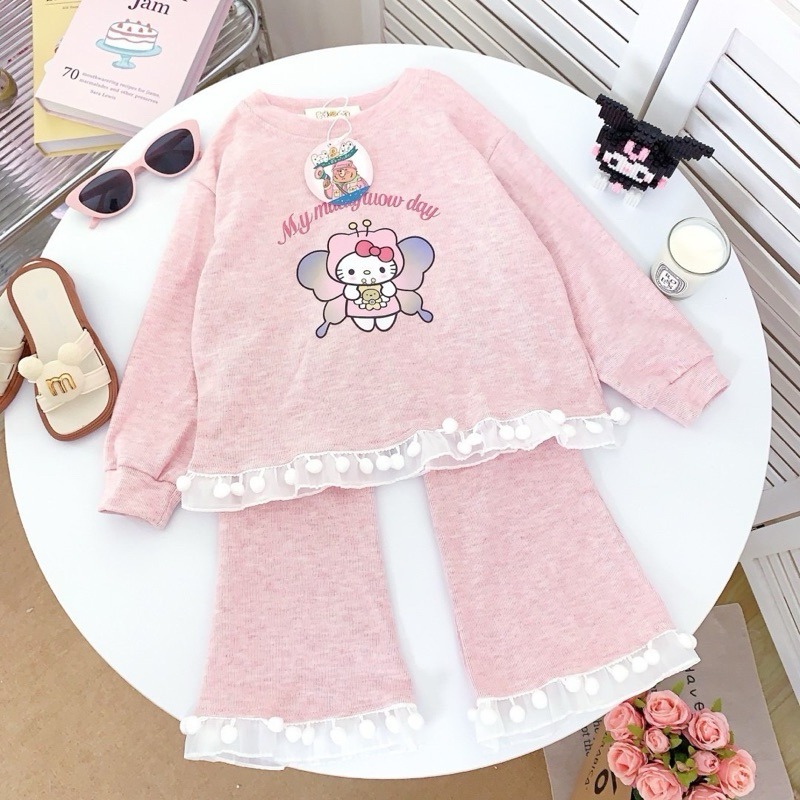 พร้อมส่ง ชุดเซตคิตตี้ ผ้าหนาใส่สบาย ลายน่ารัก