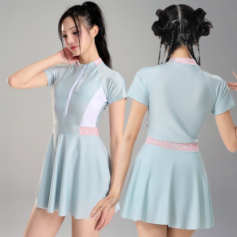 ไลฟ์สดลด50% ชุดว่ายน้ํา ทูพีช กางเกงขาสั้น สปอร์ต แขนสั้น ใส่สบาย ยืดหยุ่นได้ดี#运动 รูปที่ 7