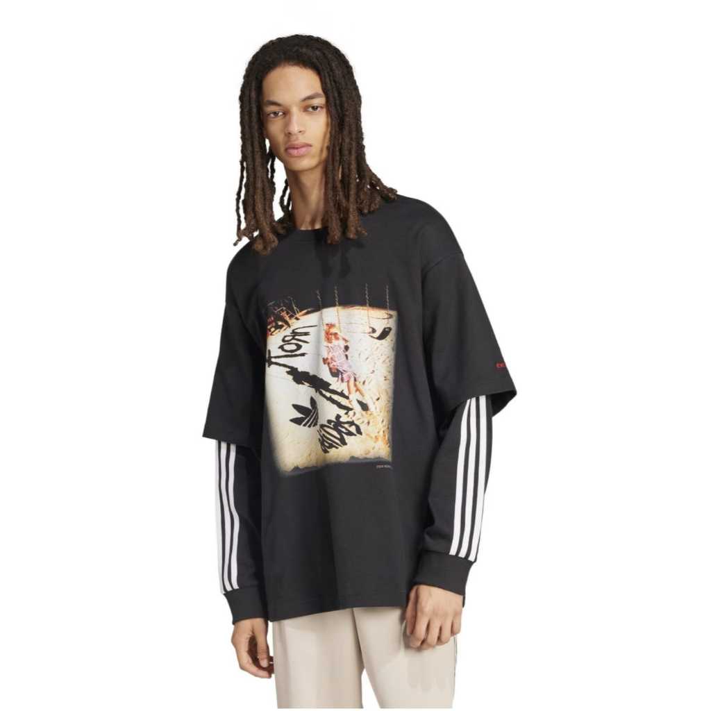 [ ของแท้ ] เสื้อยืดแขนยาว ADIDAS X KORN LONGSLEEVE BLACK (JG1338) ของใหม่ พร้อมส่ง