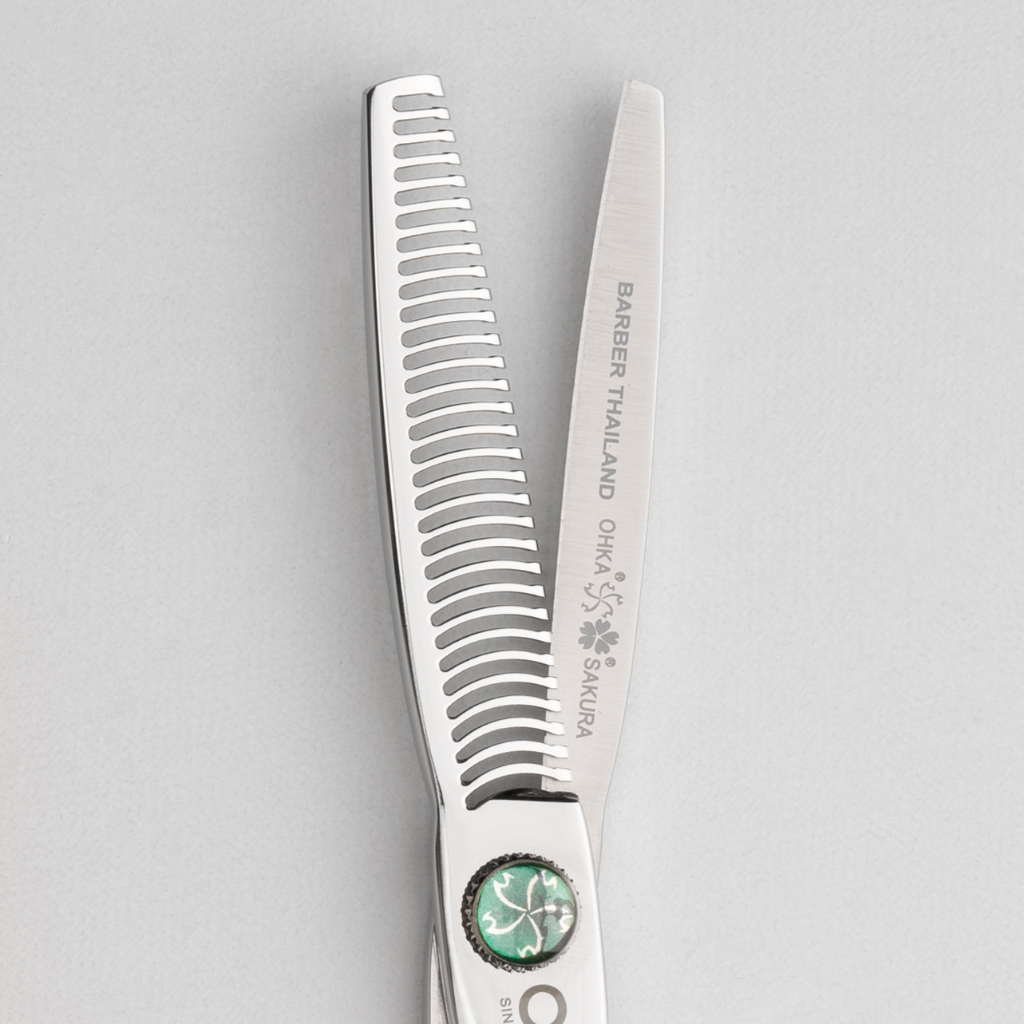 กรรไกร OHKA SAKURA รุ่น Ohka3 (รหัส310) กรรไกรตัดซอย ฟันปลา  ขนาด 6 นิ้ว มือขวา มีรับประกันแท้100%