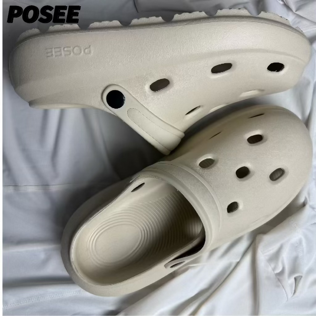 POSEE แฟชั่นกันลื่นหนารองเท้าแตะพื้นรองเท้านุ่มเหมาะสำหรับฤดูร้อนผู้ชายสุภาพสตรีบ้านรองเท้าแตะและสวม