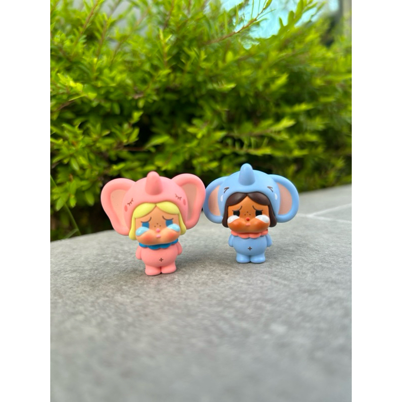 [พร้อมส่ง] กดโค้ดทางวิดีโอ Popbeanคายช้าง1คู่ POP MART CRYBABY The Elephant