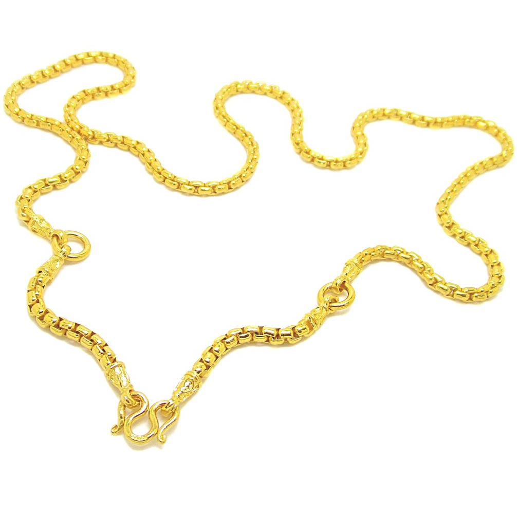 สร้อยคอ27 นิ้ว สร้อยคอลายยอดฮิต สร้อยคอลายโซ่ใหญ่ ลายโซ่โปร่งทรงเหลี่ยม ชุบทอง ชุบทองเค