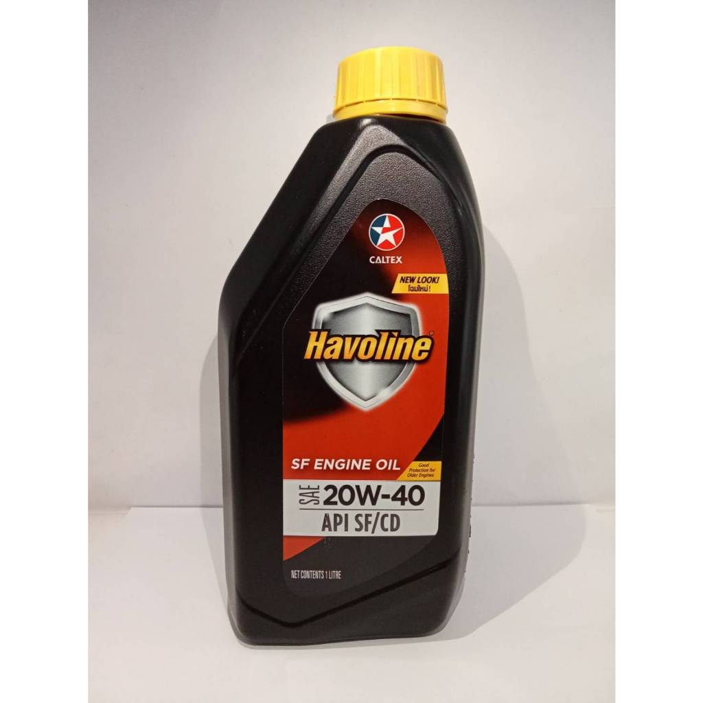 น้ำมันเครื่อง Caltex Havoline® SF Engine Oil SAE 20W-40 1 L ฮาโวลีน® เอสเอฟ SAE 20W-40 1 ลิตร