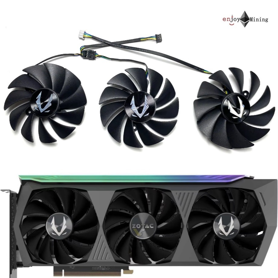 พัดลมการ์ดจอ Zotac RTX 3070 3070ti 3080 3080ti 3090 AMP Holo Graphics Fan GA92S2U
