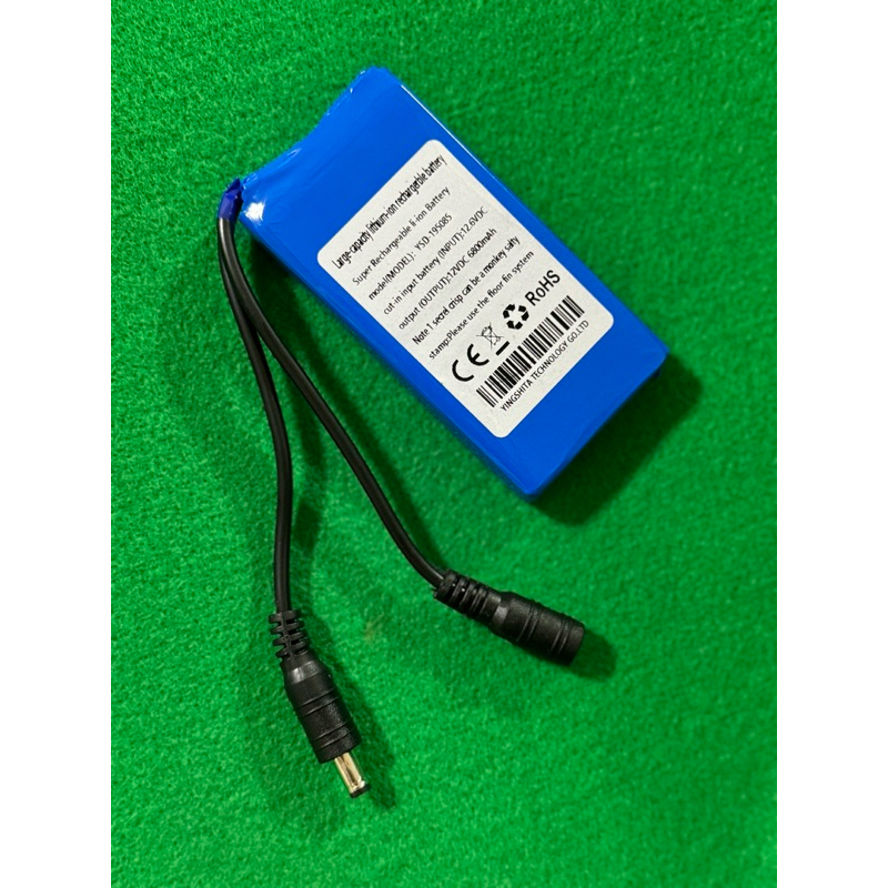 แบตเตอรี่ลิเทียม 12 โวลต์ 3000 4500 6800mah( เลือกได้)มีBMSพร้อมที่ชาร์จ 12.6v