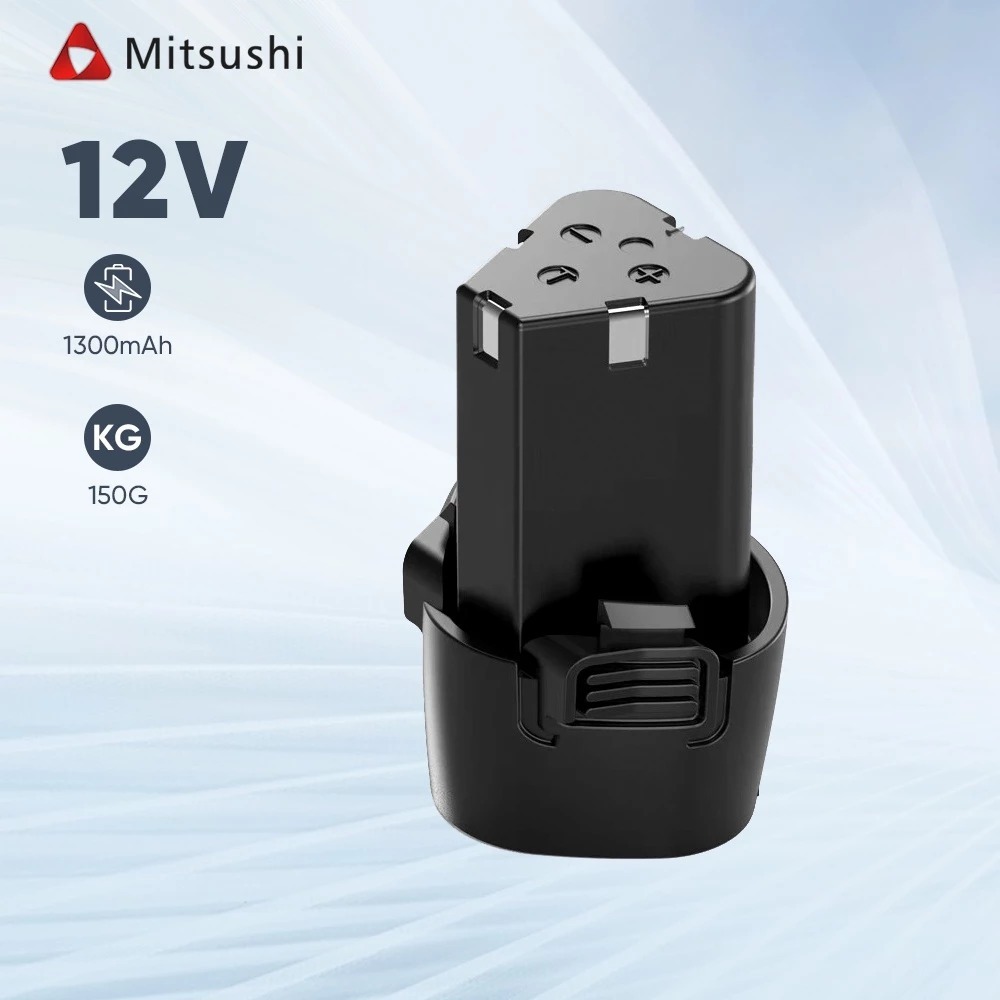 Mitsushi แบต12V MDC12 แบตเตอรี่ สว่านไร้สาย สว่าน 12V Lithium-ion Battery แบตลิเธียมไอออน ทรงสามเหลี่ยม