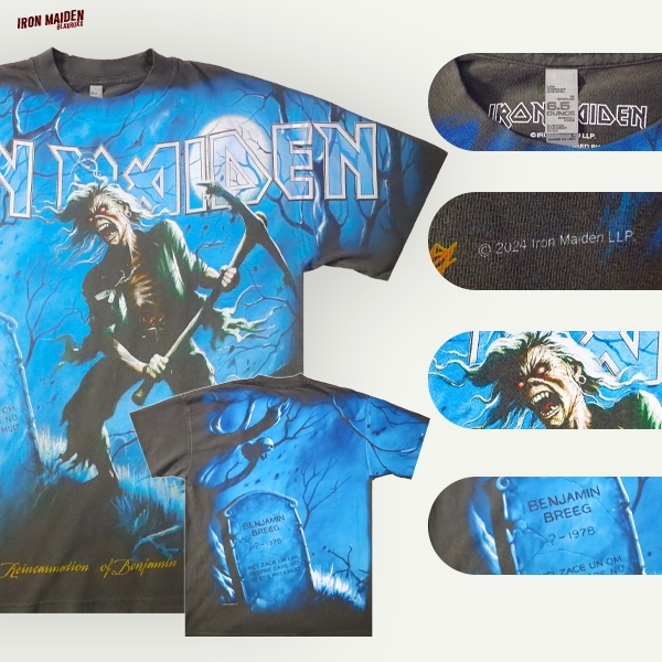 BLAXROXX | Iron Maiden | IRM0047-LA | เสื้อวง OVP สีจม|สกรีนลายคมชัด ไม่หลุดลอก | Los Angeles Apparel