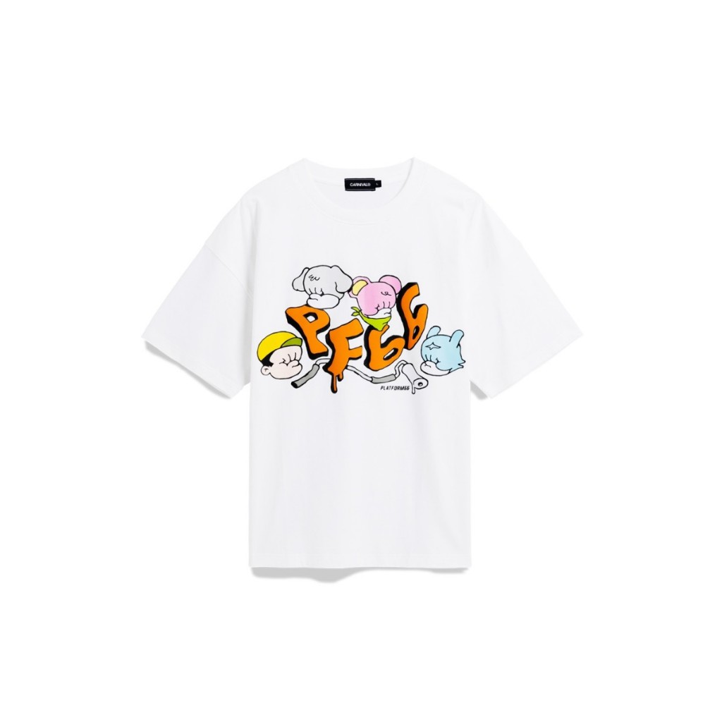 PLATFORM66 PFX2CH23T001WH 2CHOEY PF66 & FRIENDS T-SHIRT WHITE