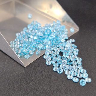 [พร้อมส่ง]AAAAA Aqua Blue CZสีฟ้าน้ำทะเล1.5/2/3/5มิล ชุดละ 1…