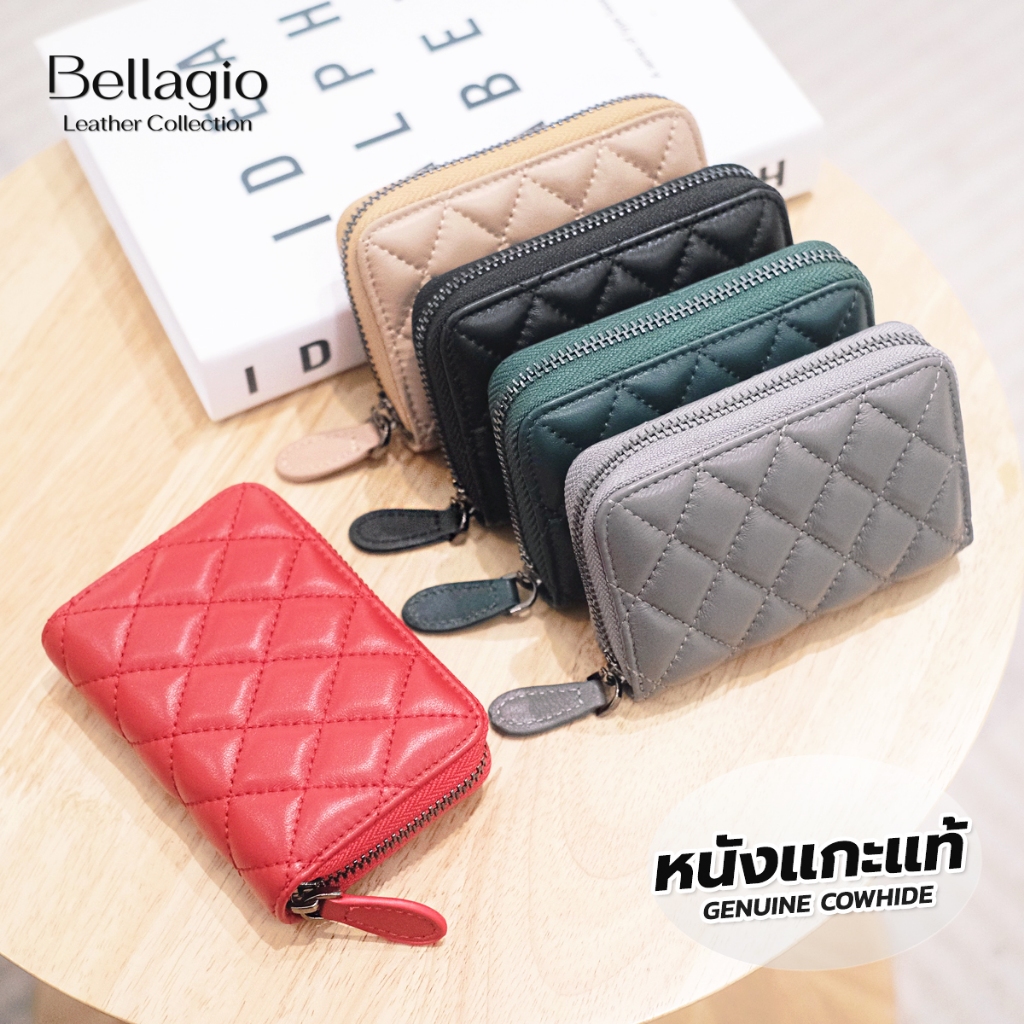 Bellagio รุ่น Alisia Wallet กระเป๋าสตางค์ซิปรอบหนังแกะแท้ ใบเล็กน่ารัก น้ำหนักเบา พกพาสะดวก