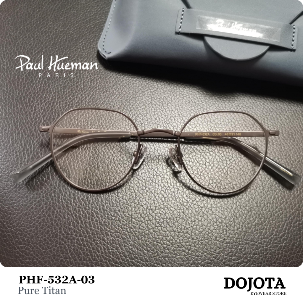 กรอบแว่นตา Paul Hueman รุ่น PHF 532A Col.3 (สีเทา Pure Titan) น้ำหนักเบา