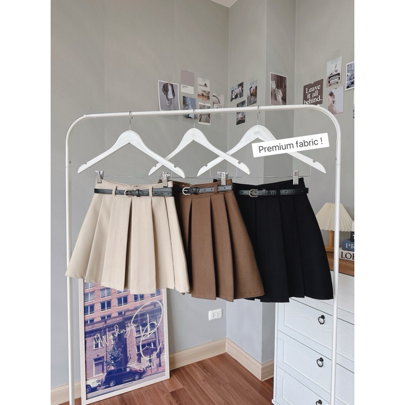[Make your Clothes] (Premium) Tennis skirt with belt กระโปรงเทนนิส+เข็มขัด (รุ่นผ้าพรีเมียม)