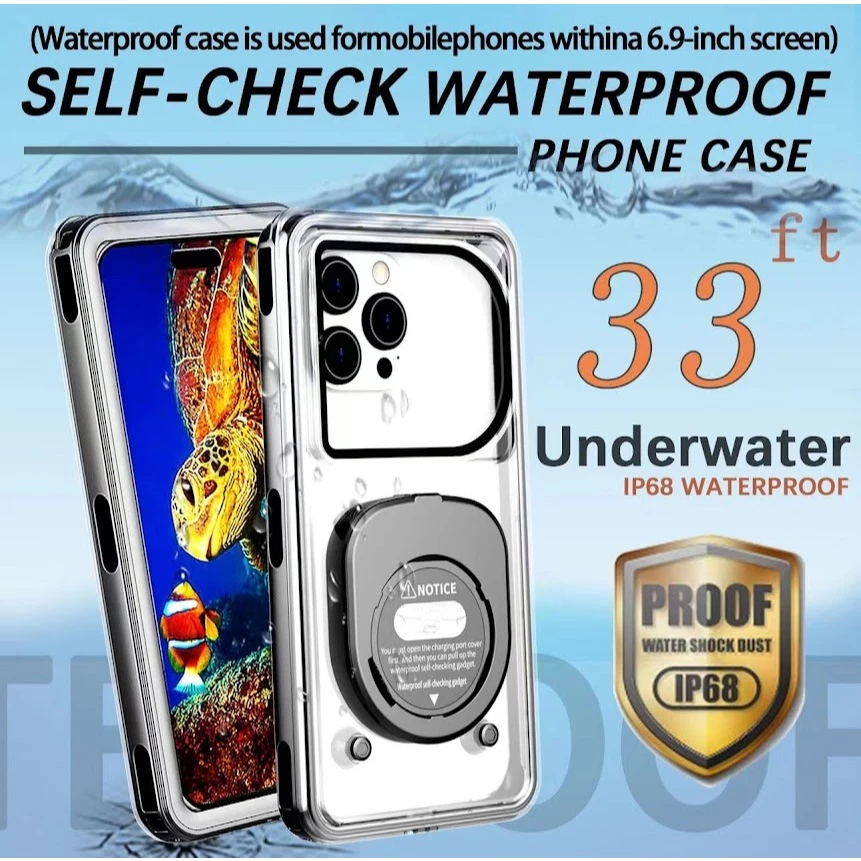 2025 IN70PRO IP68เคสโทรศัพท์กันน้ำทดสอบตัวเองสำหรับ Phone 11 12 13 14 15/16 PRO MAX 15PLUS เคสแบบสากล