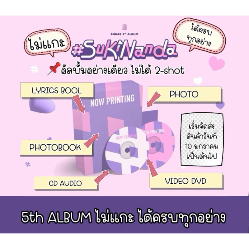 BNK48 5th album Sukinanda อัลบั้มไม่แกะ ได้ครบทุกอย่าง มีเก็บเงินปลายทาง