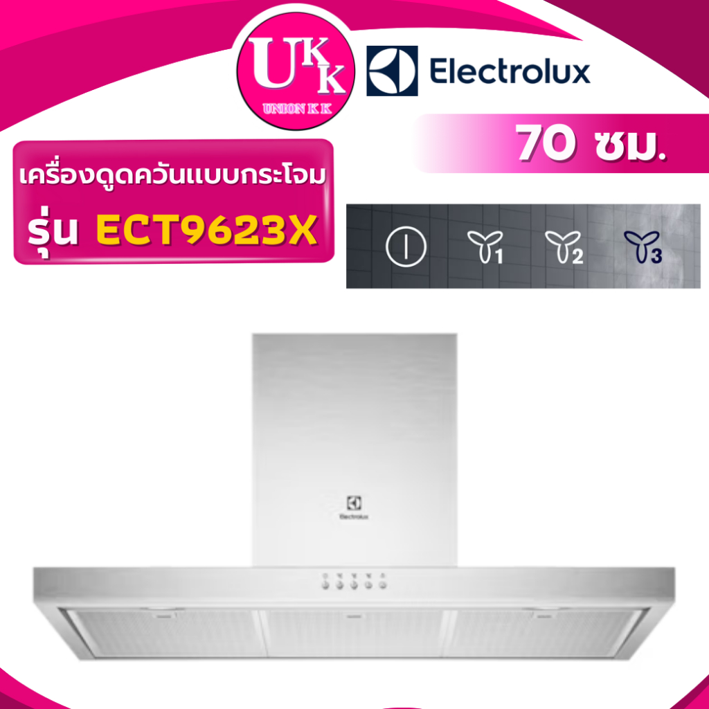 ELECTROLUX เครื่องดูดควันกระโจม รุ่น ECT9623X 90ซม. UltimateTaste 500 ( PSD-308H PSD-204D )