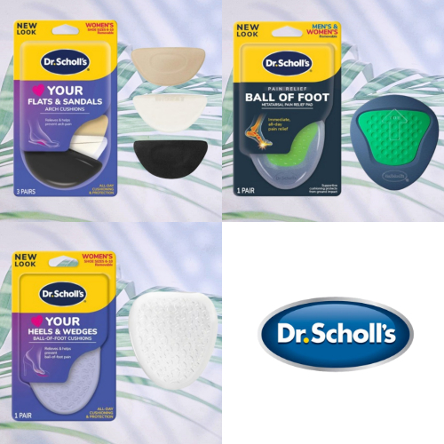 (Dr. Scholl's®) แผ่นรองเท้า Ball of Foot Cushions แผ่นเสริมรองช้ำ ลดอาการปวดฝ่าเท้า