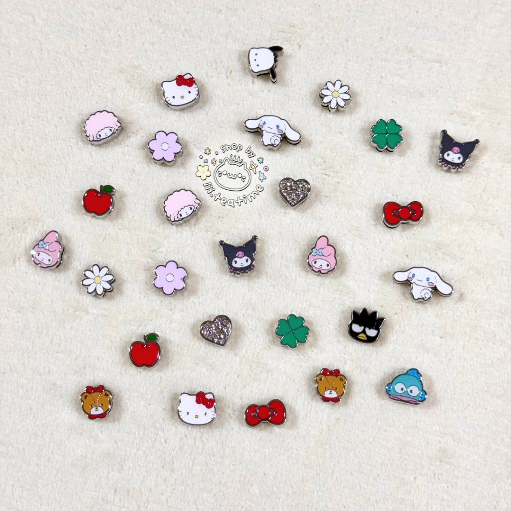 ꒰ พร้อมส่งในไทย ꒱ จี้ ตัวอักษร SANRIO จากญี่ปุ่น / ชาร์ม Sanrio จี้ร้อยสร้อยคอ จี้ร้อยกำไล