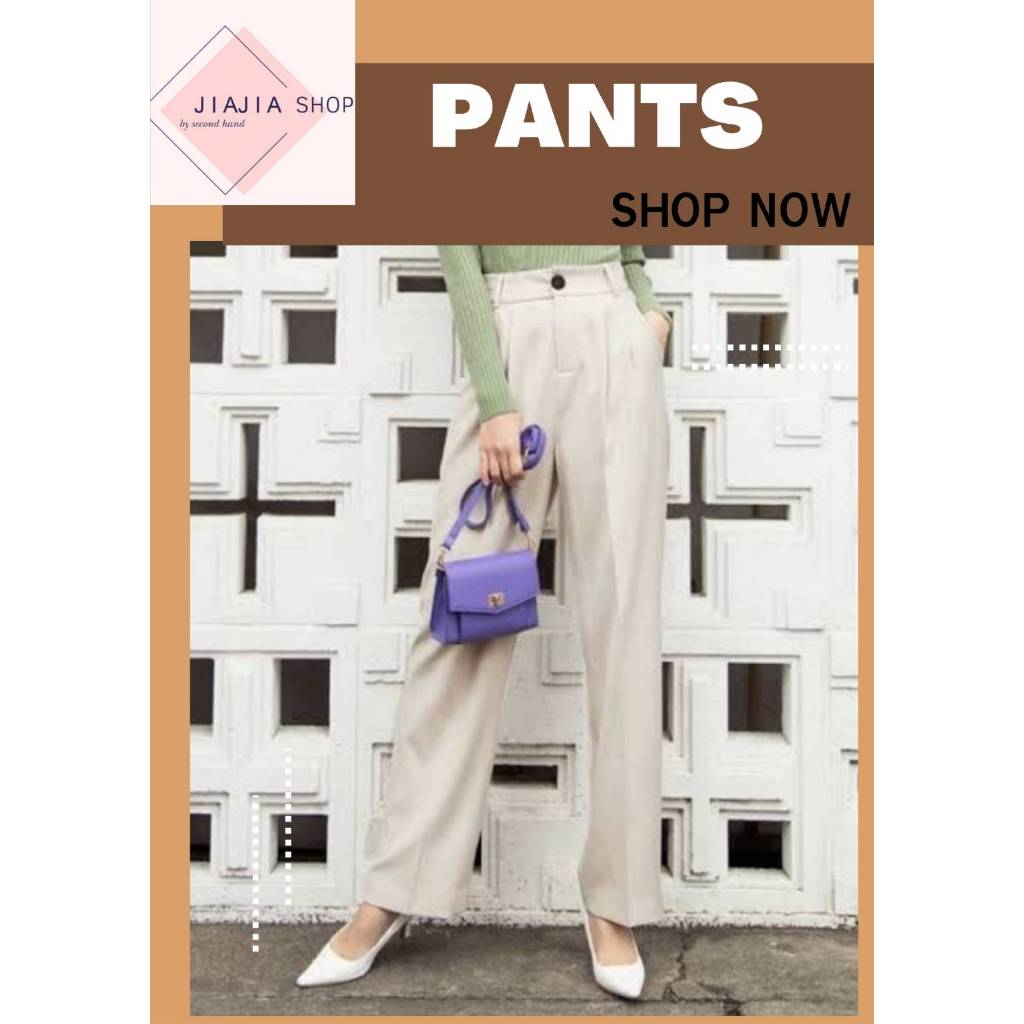 กางเกงขายาว gm351 🌿  GRL  🌿 (มือสองงานคัด สภาพใหม่)