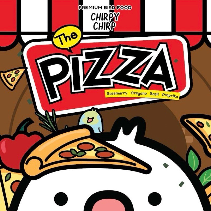 ใหม่ อาหารนกเชิร์พปี้เชิร์พ ChirpyChirp อาหารเม็ดนก ผสมสมุนไพรตปท. สูตร Pizza! อาหารนกแก้ว อาหารนก ทานได้ทุกวัน