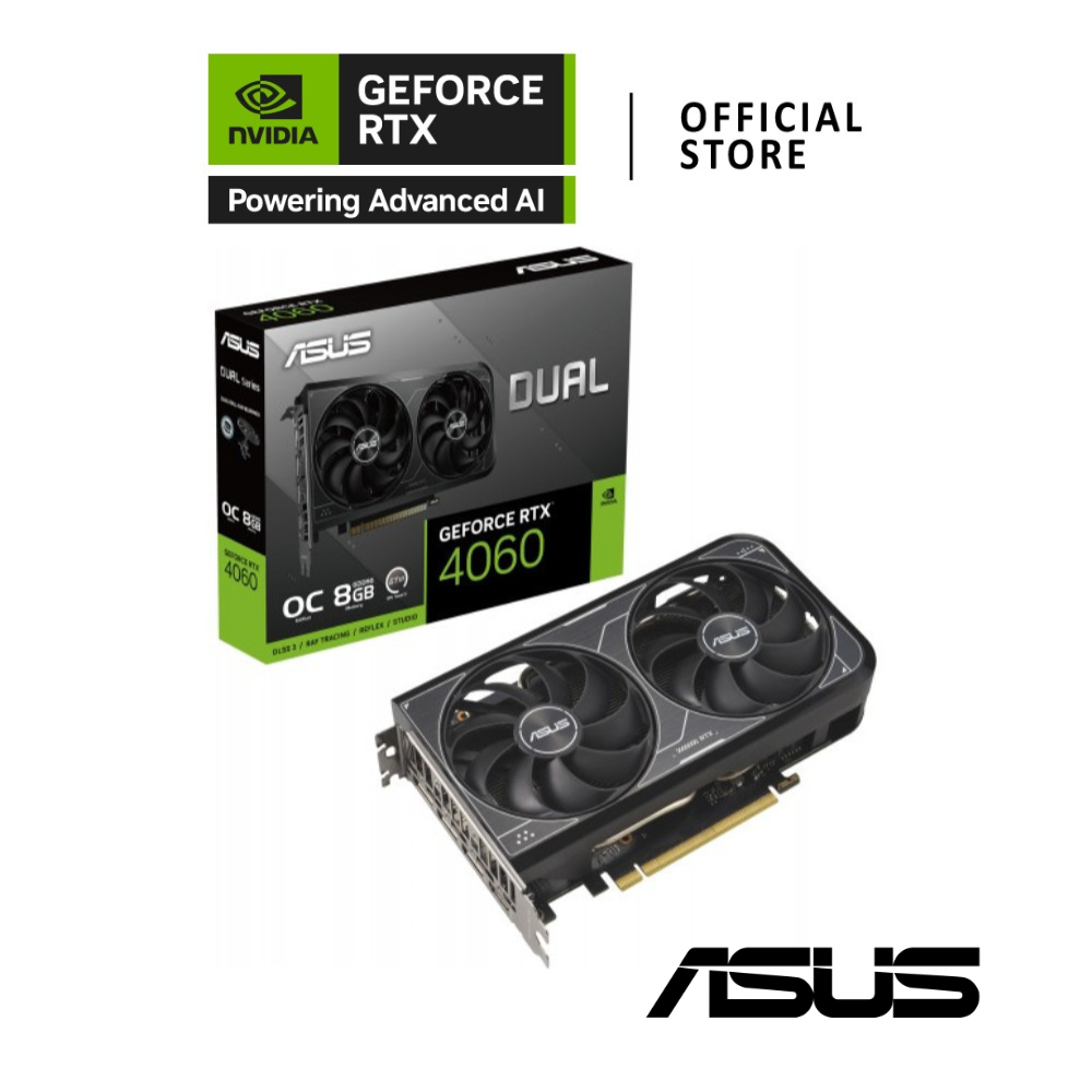 ASUS NVIDIA® GeForce RTX™ 4060 DUAL V2 8GB OC EDITION การ์ดจอ