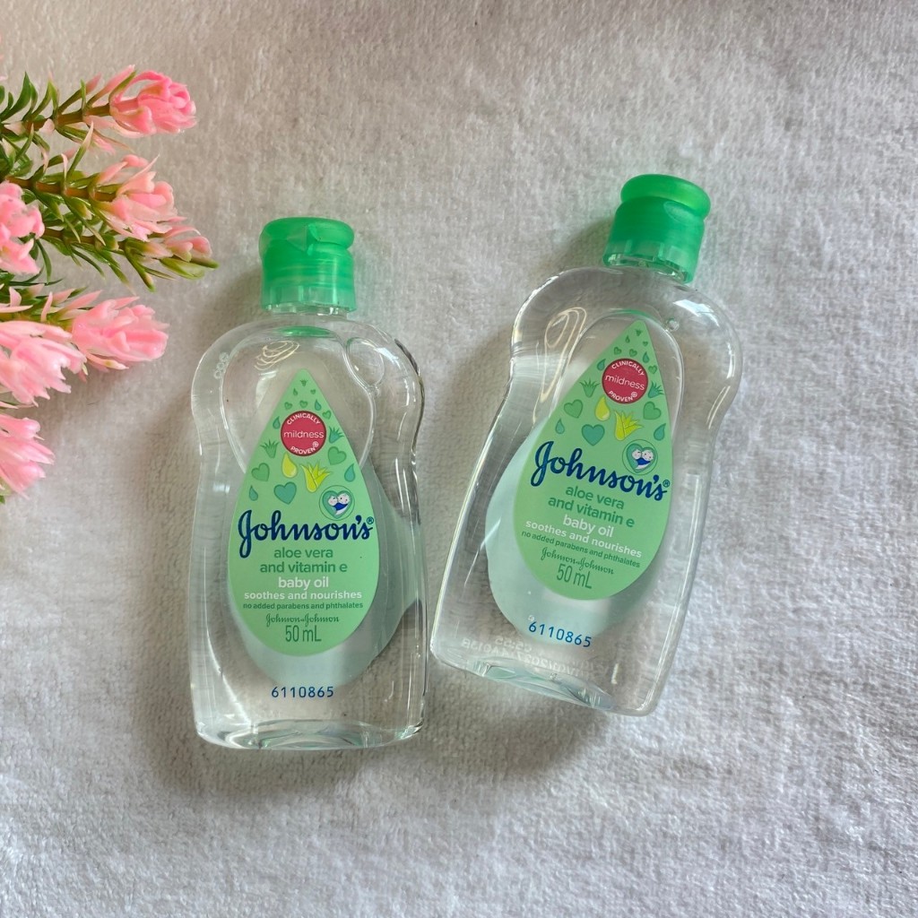 เบบี้ออย จอห์นสัน Johnson’s baby oil ขวดสีเขียว 50มล.