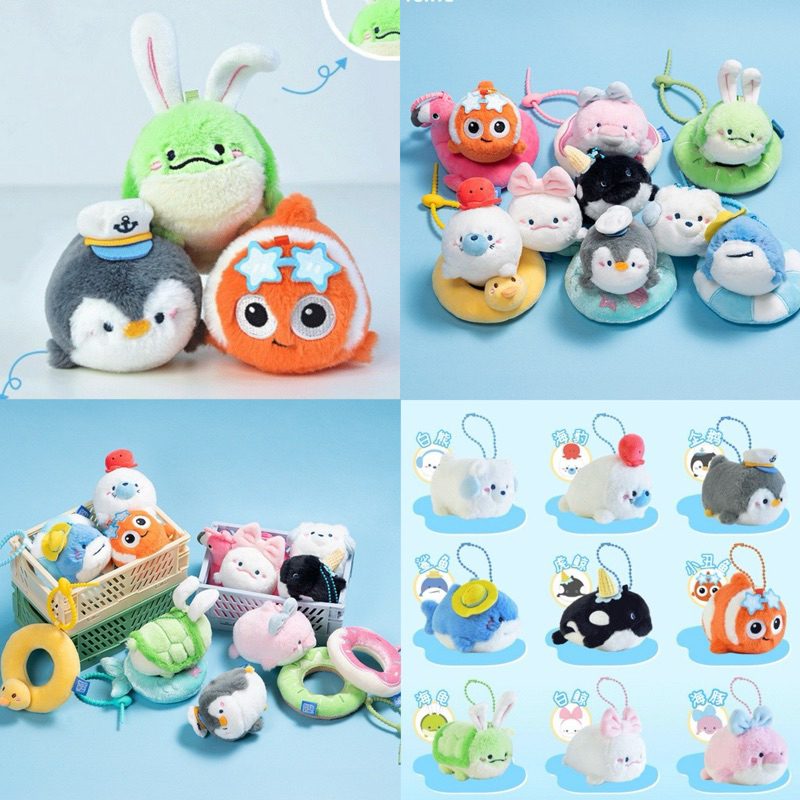 พร้อมส่ง🛟พวงกุญแจสัตว์ทะเลน่ารักงานป้าย Kepelon Cute ocean animal plushy keychain ที่ห้อยกระเป๋าพวงก