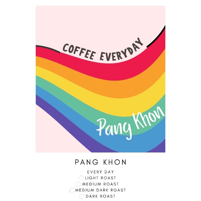 Over Da Moon เมล็ดกาแฟคั่วเกรดA Thailand Pang Khon Chiang Rai เกรดA ไม่มีเมล็ดหักต่ำกว่า-5%