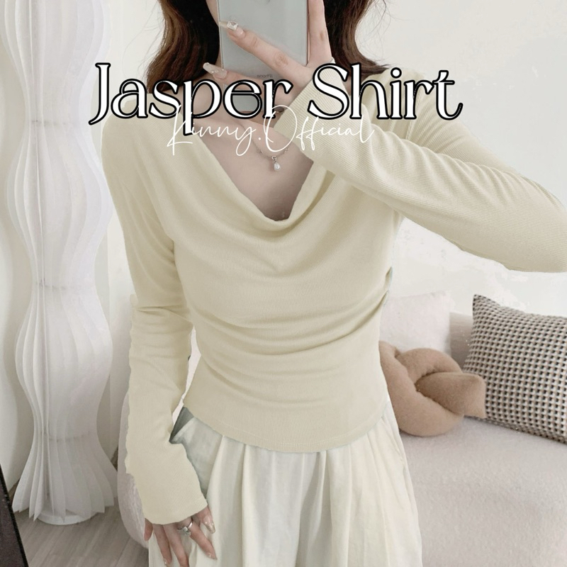 Jasper Shirt เสื้อยืดแขนยาวผู้หญิง คอถ่วง