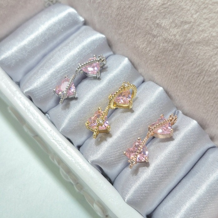 Sirinn ต่างหูวงแหวนกาแล็กซี่ รูปหัวใจ 🪐Milky Earrings ✨ ขนาด 8 mm