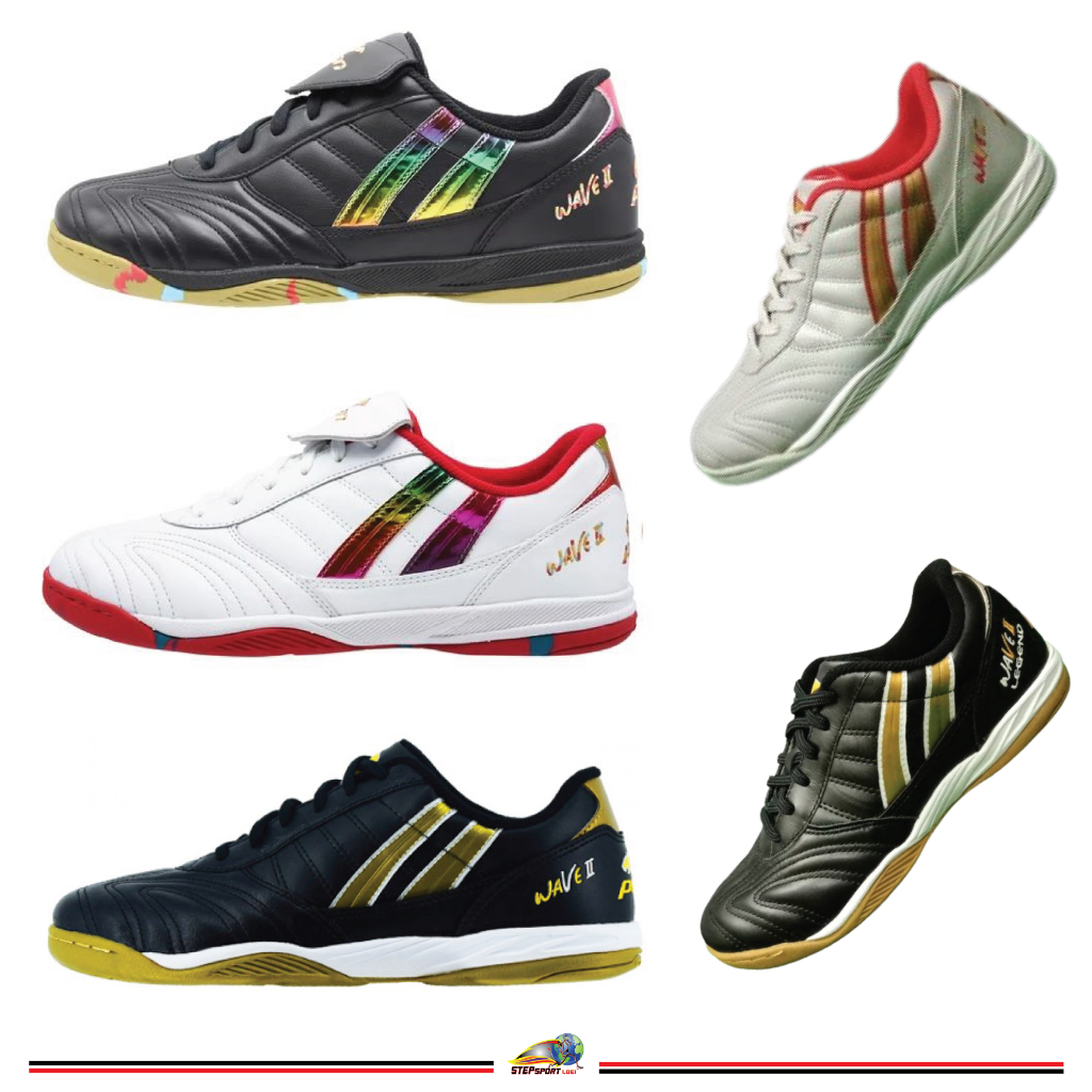 Pan (แพน) รองเท้าฟุตซอล รองเท้าฟุตซอลหนังแท้ Pan WAVE II FUTSAL SHOES , PF-14WB , PF-14AO , PF-14WV 